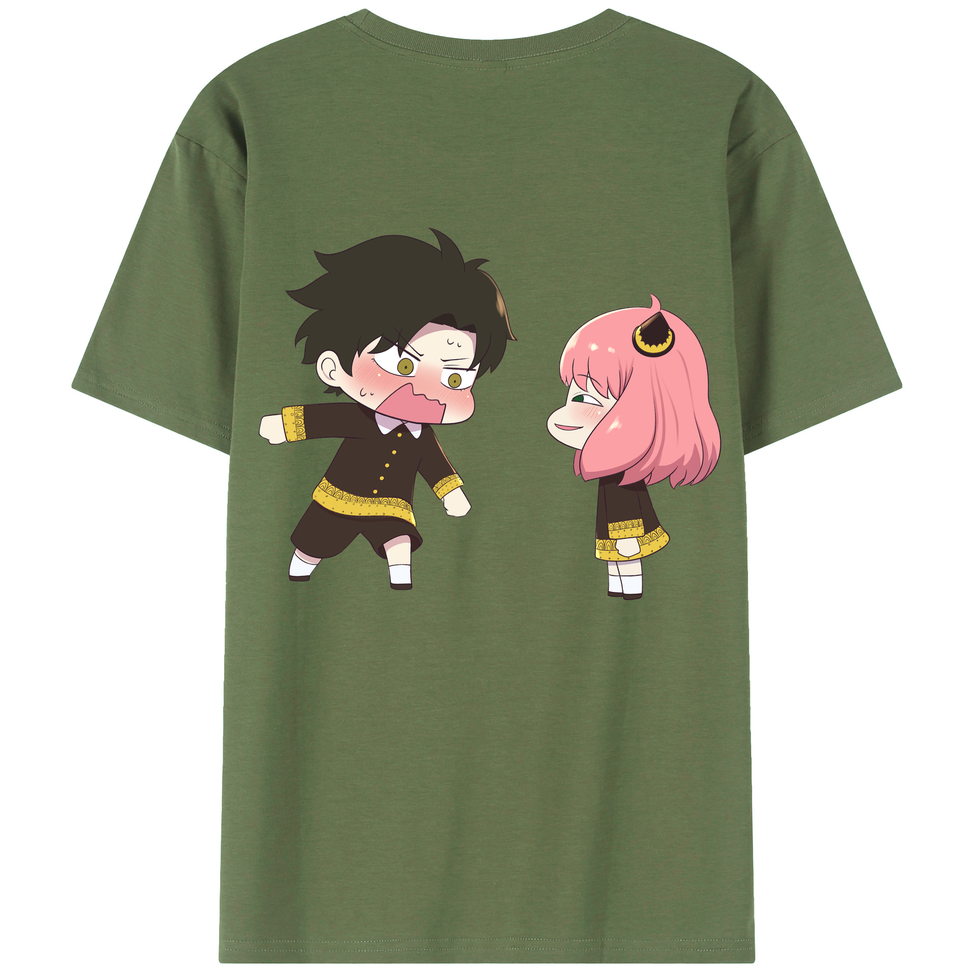 （画像用） SPY×FAMILY间谍家家酒 綿100％ メンズ半袖Tシャツ（バックプリント） 通気性